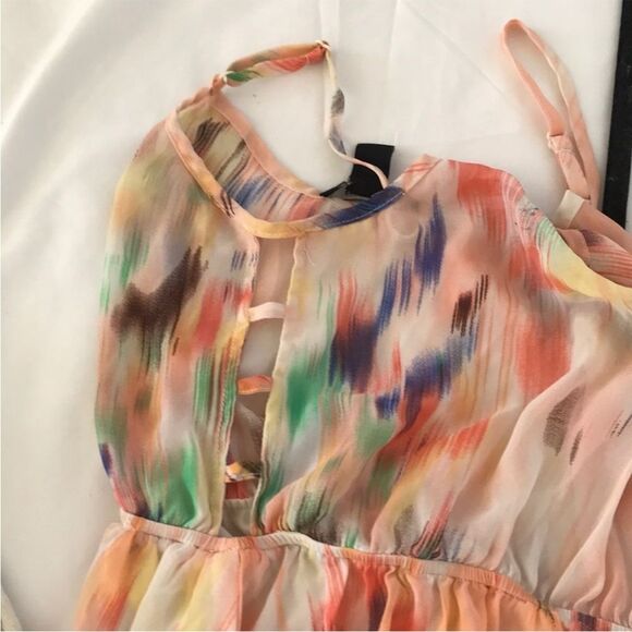 Forever 21 | Multi Watercolor Color Hi Low Dress | Size S - Picture 3 of 3